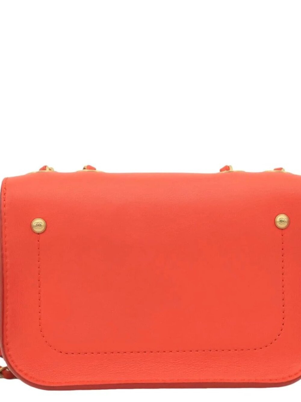 Chanel Multi Pouching Flap Quilted Calfskin Leather Crossbody Bag Orange - Picture 4 of 16